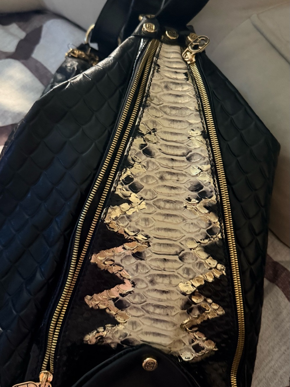 NWT Marino Orlandi Croc leather Bag